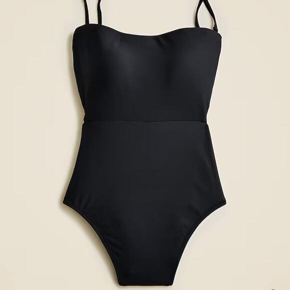 J.CREW Black Cutout Swimsuit One Piece Black Size 16 - Picture 3 of 3